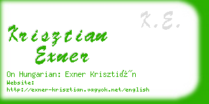 krisztian exner business card